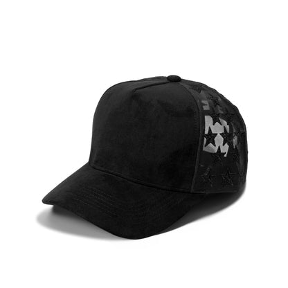 Plain 5Panel Suede Mesh Monogram Hat 5020 STAR - Black