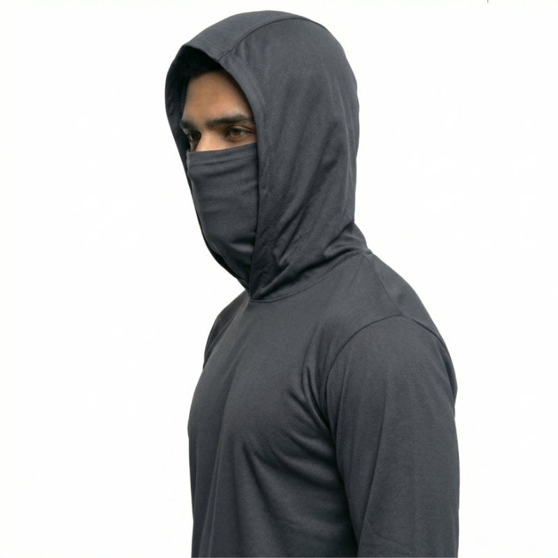 SAFTX-C2-075M Hooded Work Shirt With Built-In Face Mask