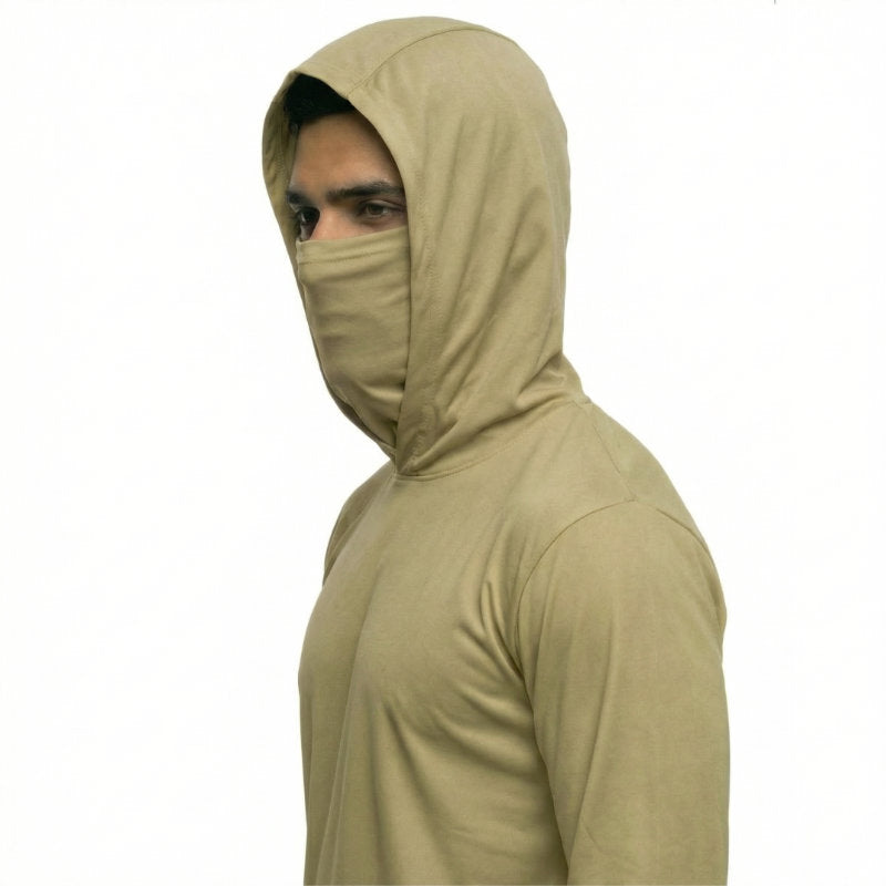 SAFTX-C2-075M Hooded Work Shirt With Built-In Face Mask