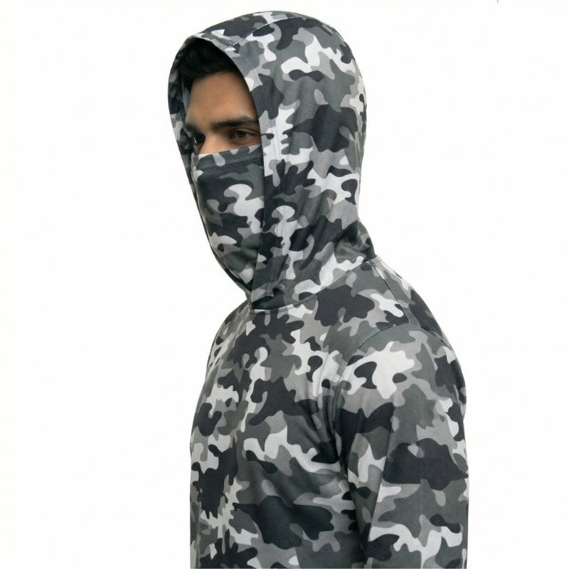 SAFTX-C2-075M Hooded Work Shirt With Built-In Face Mask