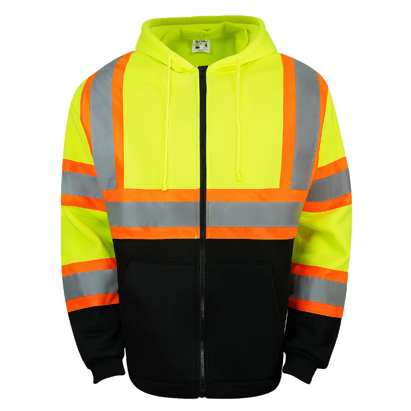 SAFWY-C2-090-1 Reflective Full Zip Safety Hoodie