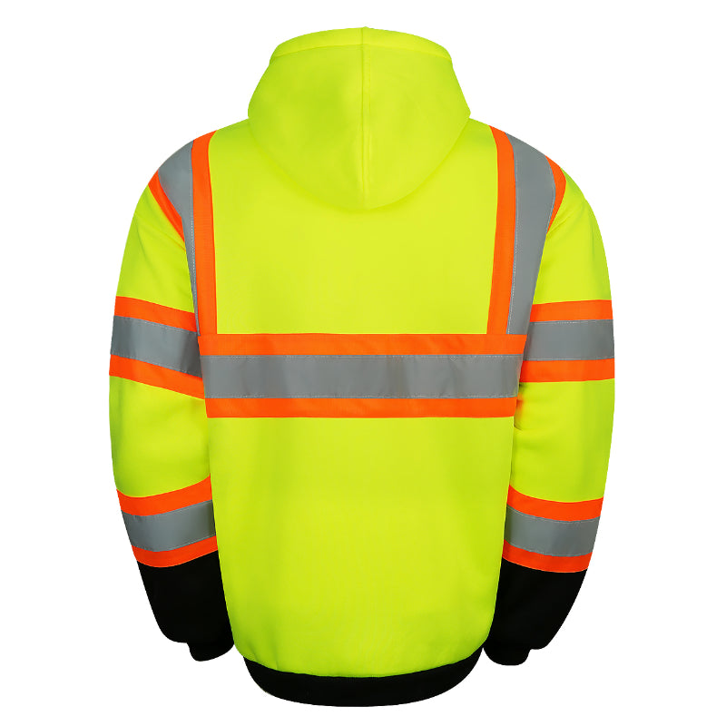 SAFWY-C2-090-1 Reflective Full Zip Safety Hoodie