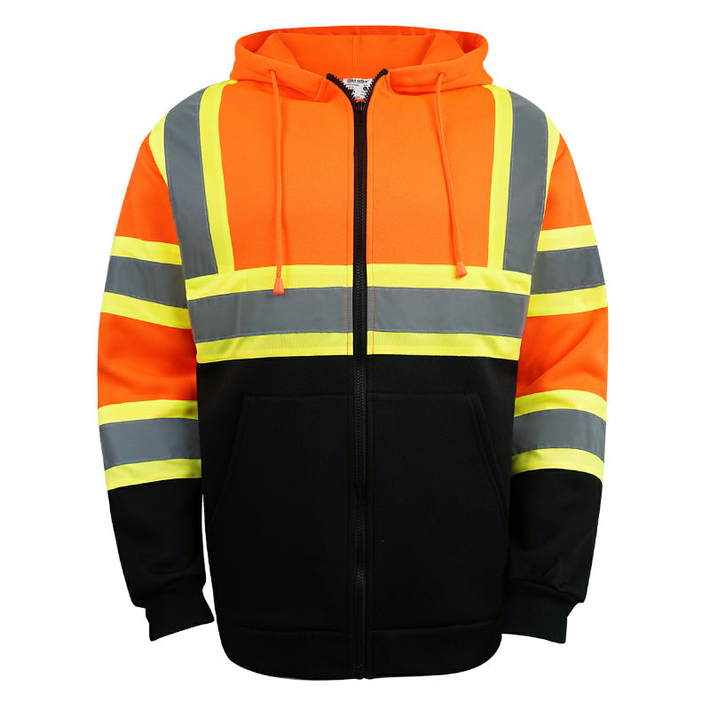 SAFWY-C2-090-1 Reflective Full Zip Safety Hoodie