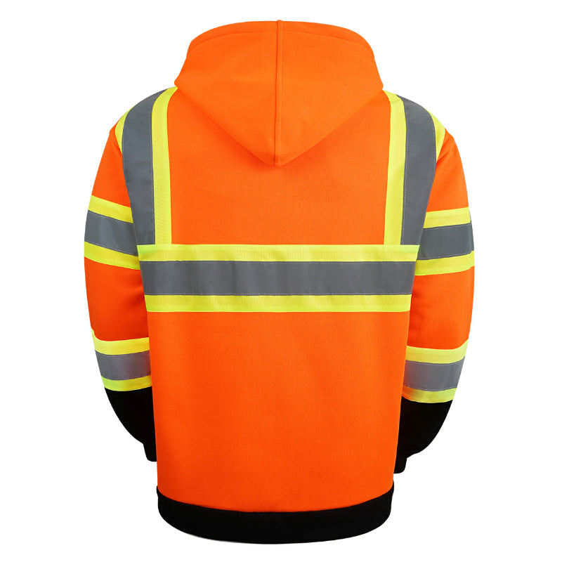SAFWY-C2-090-1 Reflective Full Zip Safety Hoodie
