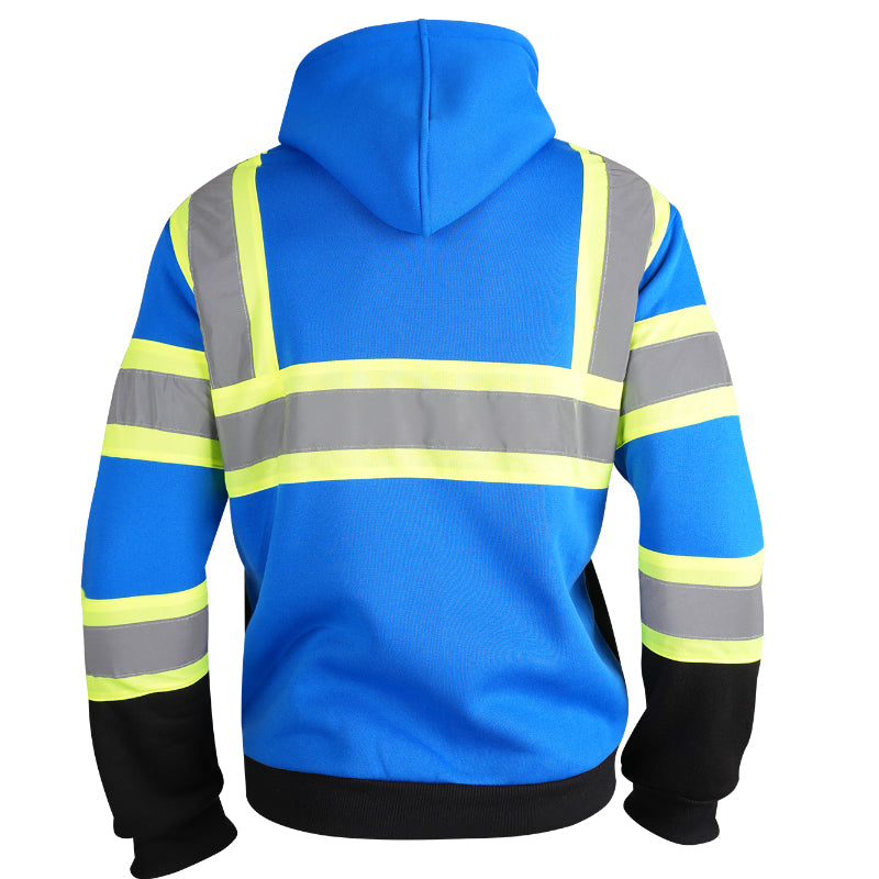 SAFWY-C2-090-1 Reflective Full Zip Safety Hoodie