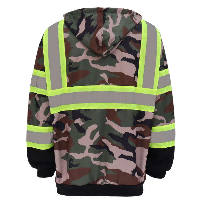 SAFWY-C2-090-1 Reflective Full Zip Safety Hoodie