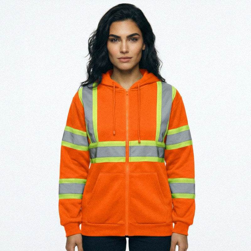SAFWY-B2-093-1 Reflective Zip Hoodie