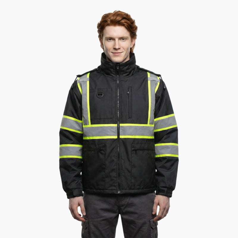 SAFMY-A48-218-1 Hooded Reflective Safety Jacket