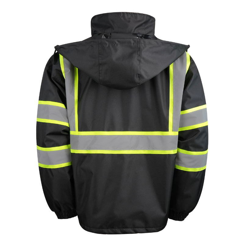 SAFMY-A48-218-1 Hooded Reflective Safety Jacket