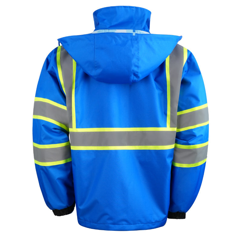 SAFMY-A48-218-1 Hooded Reflective Safety Jacket