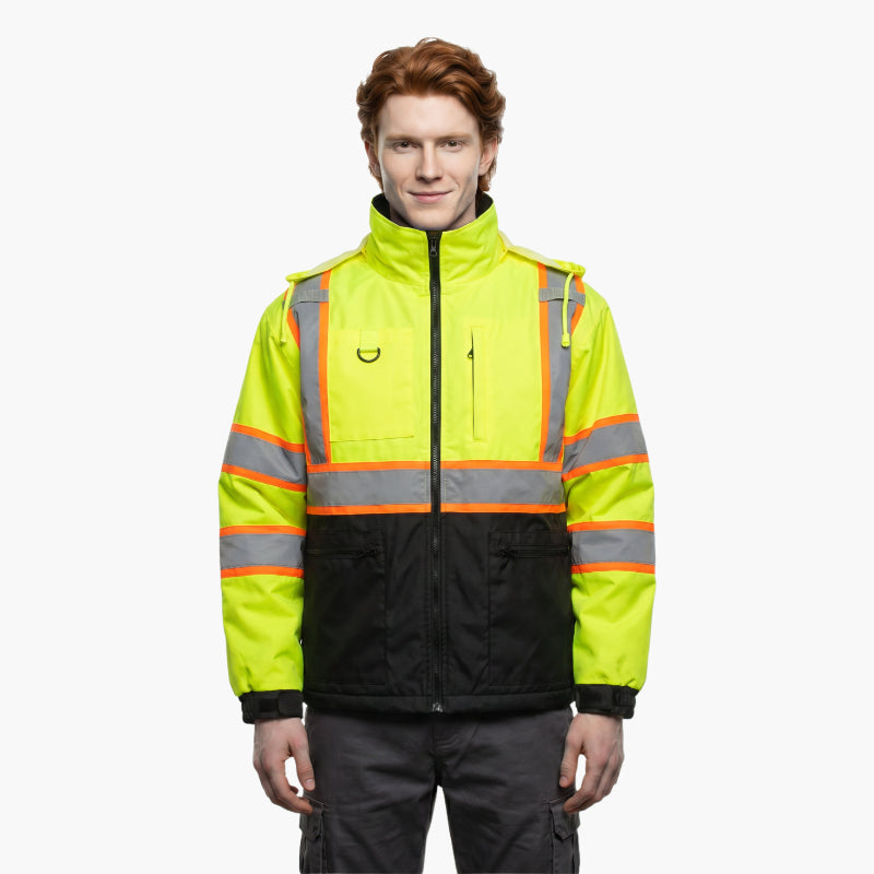 SAFMY-A48-218-1 Hooded Reflective Safety Jacket