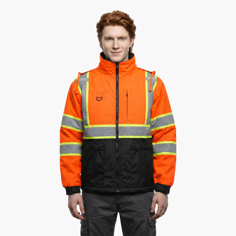 SAFMY-A48-218-1 Hooded Reflective Safety Jacket