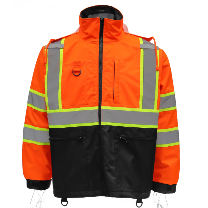 SAFMY-A48-218-1 Hooded Reflective Safety Jacket