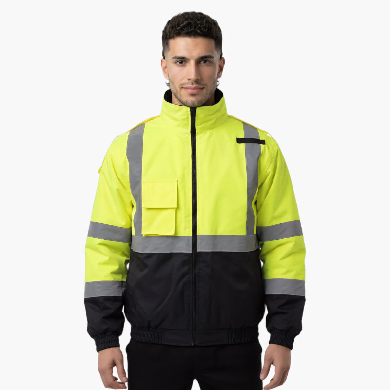 SAFMY-B28-098 Reflective Safety Jacket With Padded Lining