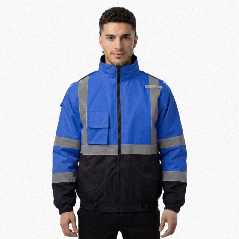 SAFMY-B28-098 Reflective Safety Jacket With Padded Lining