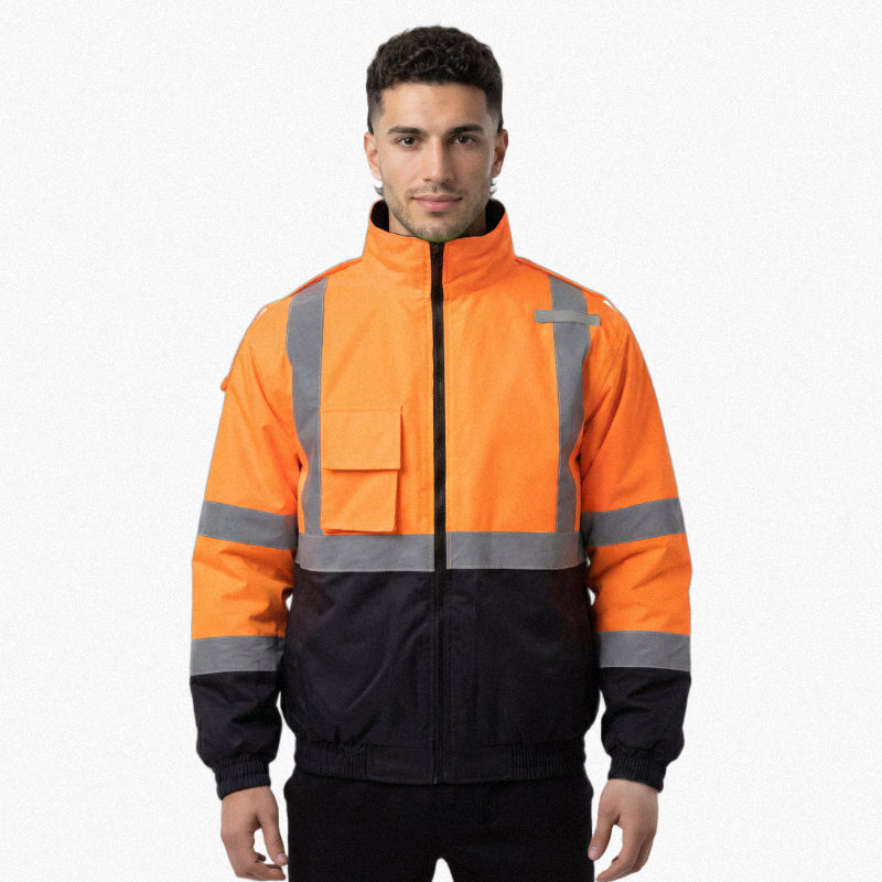 SAFMY-B28-098 Reflective Safety Jacket With Padded Lining