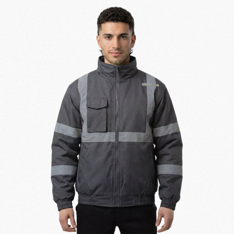 SAFMY-B28-098 Reflective Safety Jacket With Padded Lining