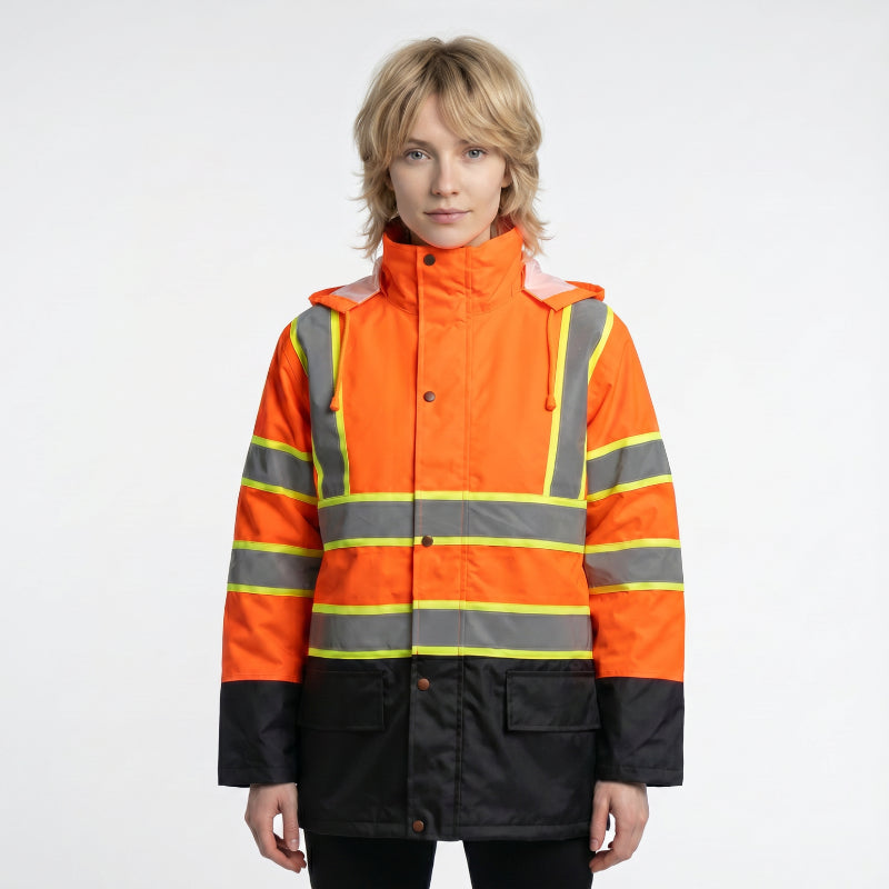 SAFMY-B48-130-1 Reflective Safety Jacket With Hood
