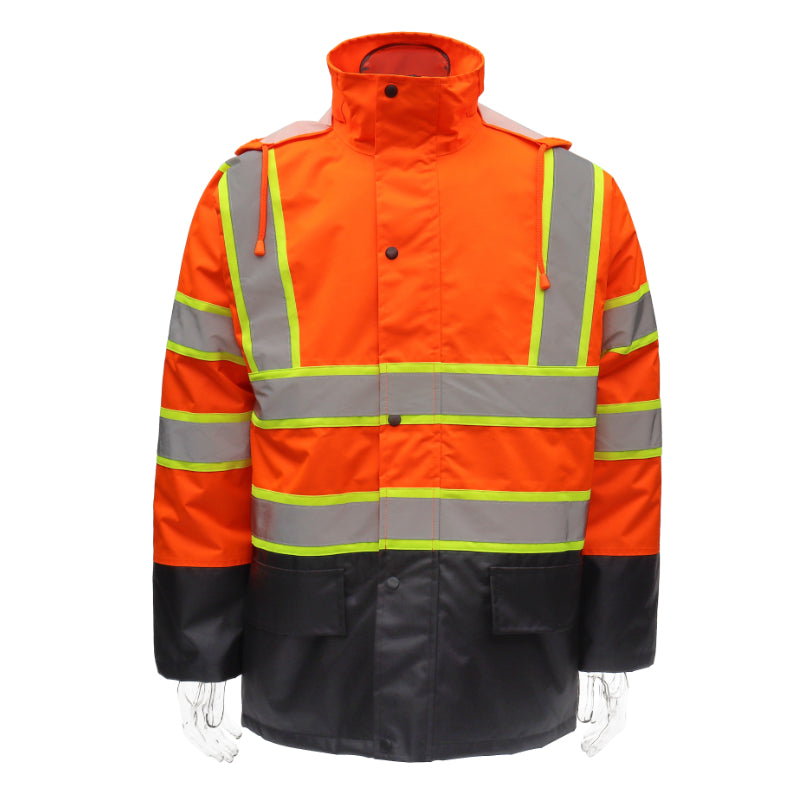 SAFMY-B48-130-1 Reflective Safety Jacket With Hood