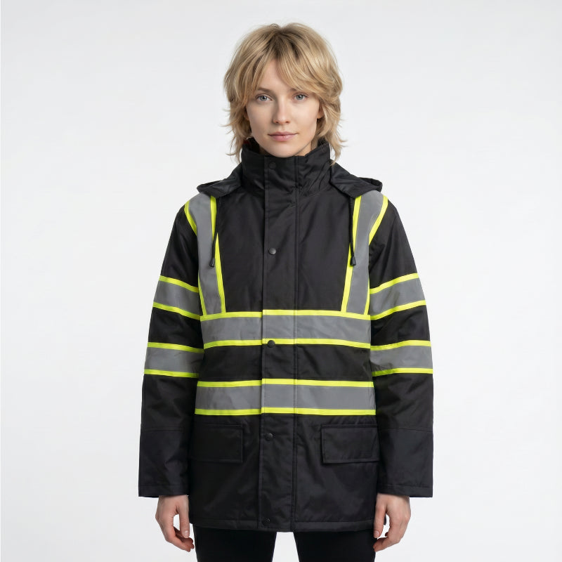 SAFMY-B48-130-1 Reflective Safety Jacket With Hood