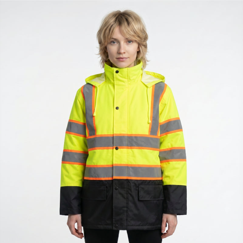 SAFMY-B48-130-1 Reflective Safety Jacket With Hood