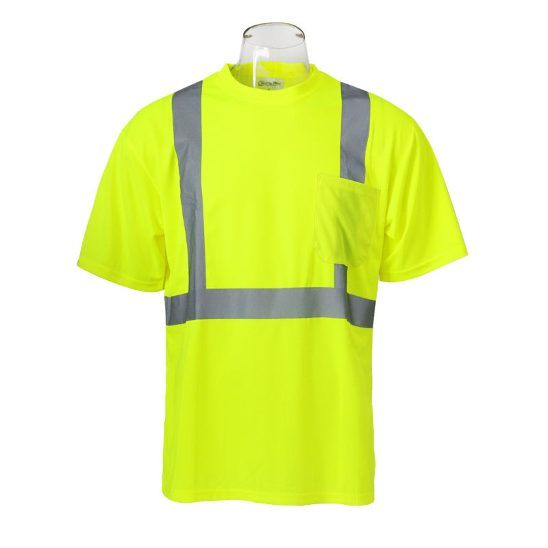 SAFTX-C2-077 High-Visibility Reflective Safety T-Shirt With Pocket