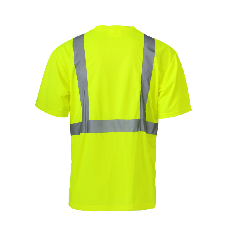 SAFTX-C2-077 High-Visibility Reflective Safety T-Shirt With Pocket
