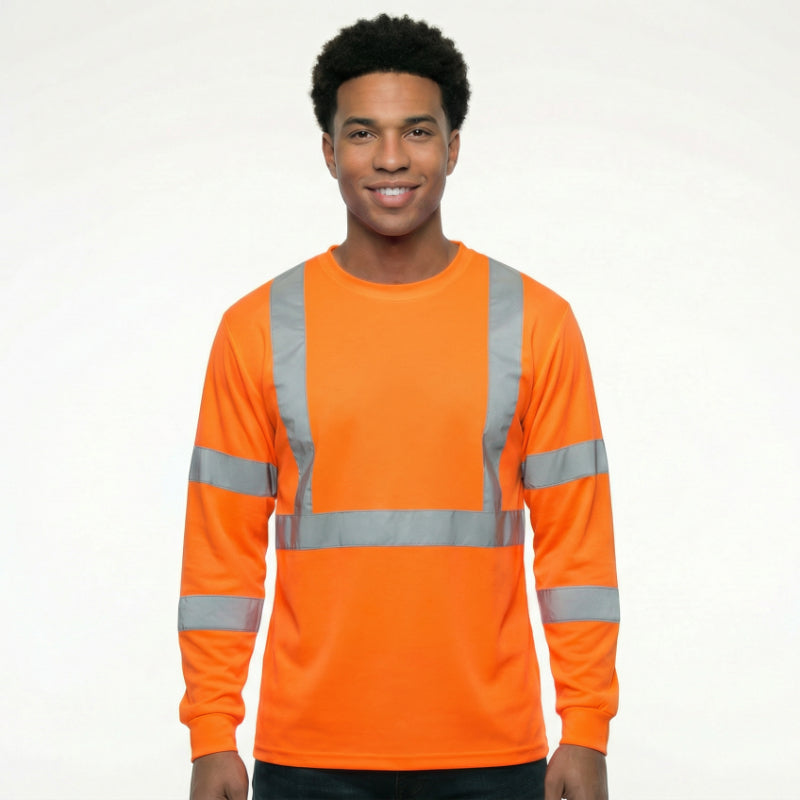 SAFTX-C6-081 High-Visibility Reflective Long Sleeve Safety Shirt
