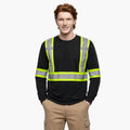 SAFTX-C8-060 High Visibility Contrast Long Sleeve Safety T-shirt