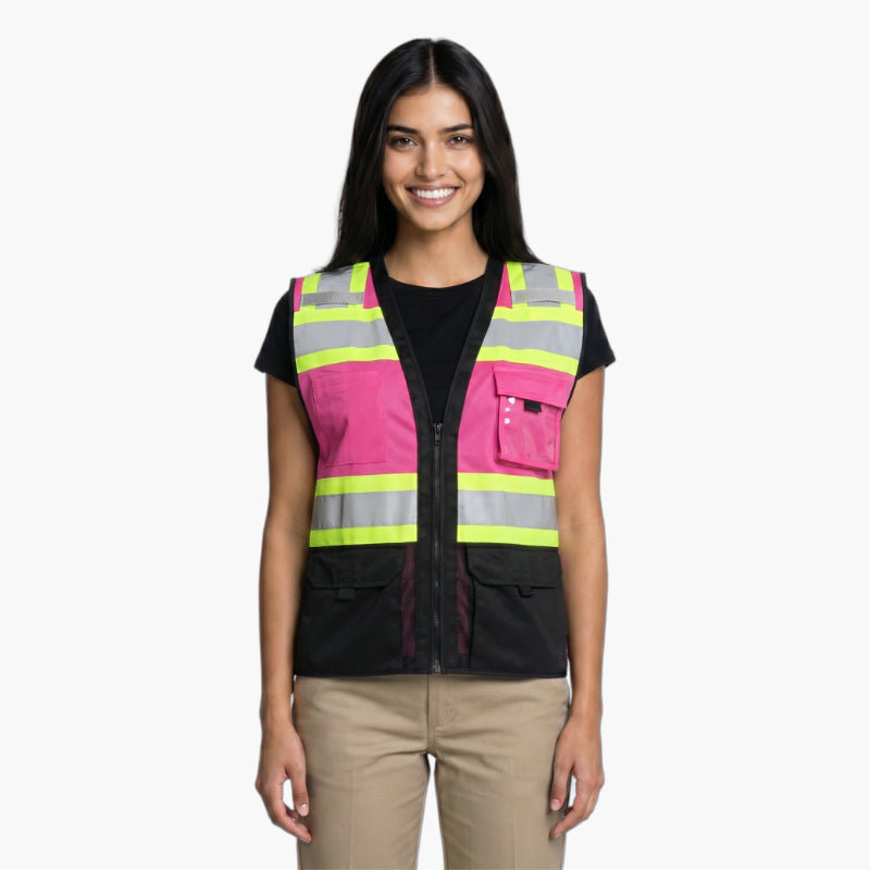SAFBX-A68-062 High-Visibility Safety Vest with Pockets