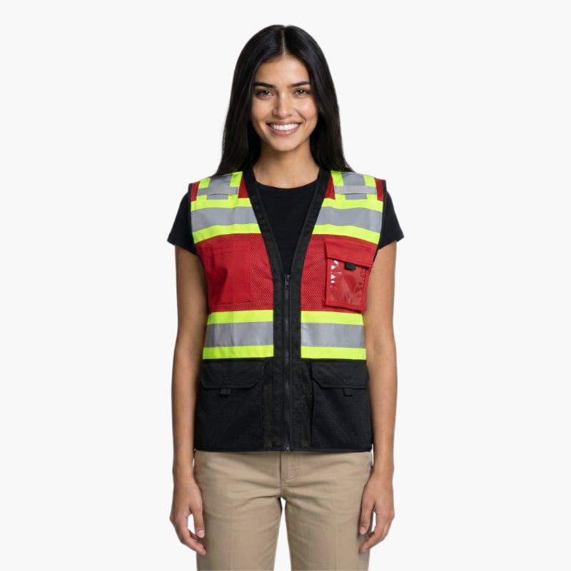 SAFBX-A68-062 High-Visibility Safety Vest with Pockets