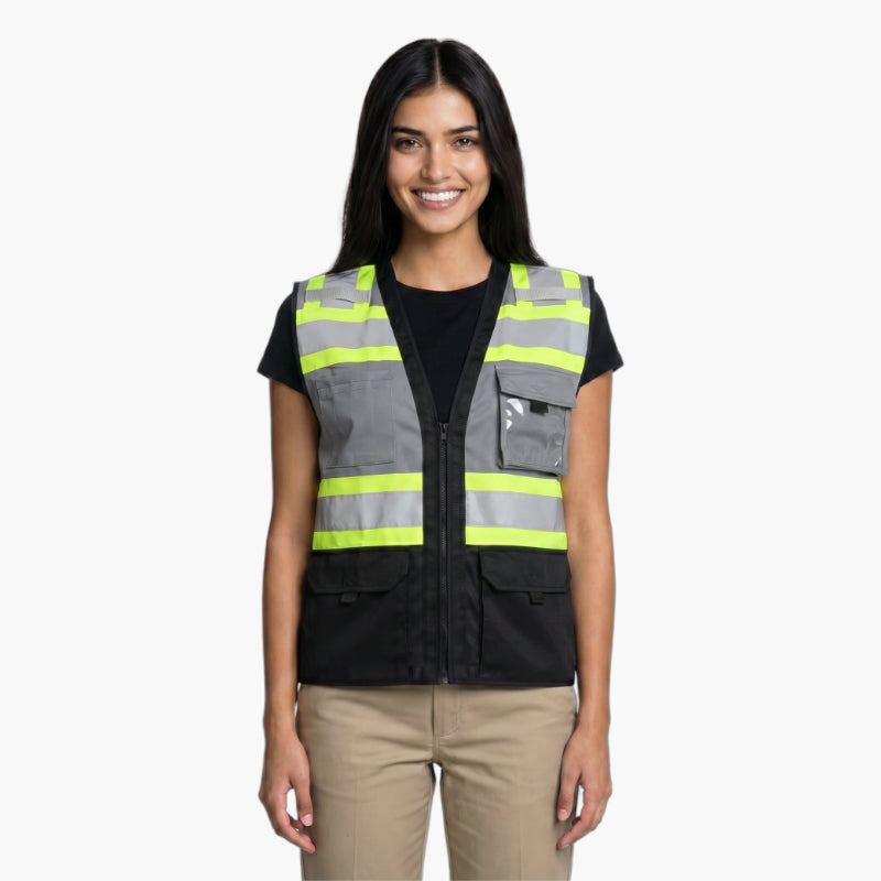 SAFBX-A68-062 High-Visibility Safety Vest with Pockets