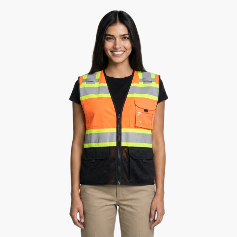 SAFBX-A68-062 High-Visibility Safety Vest with Pockets