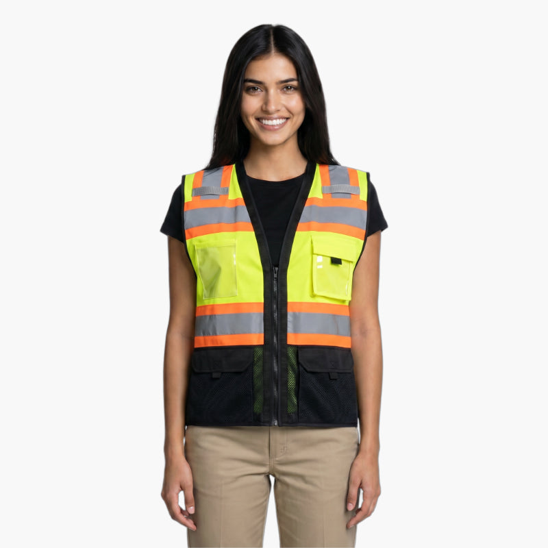 SAFBX-A68-062 High-Visibility Safety Vest with Pockets