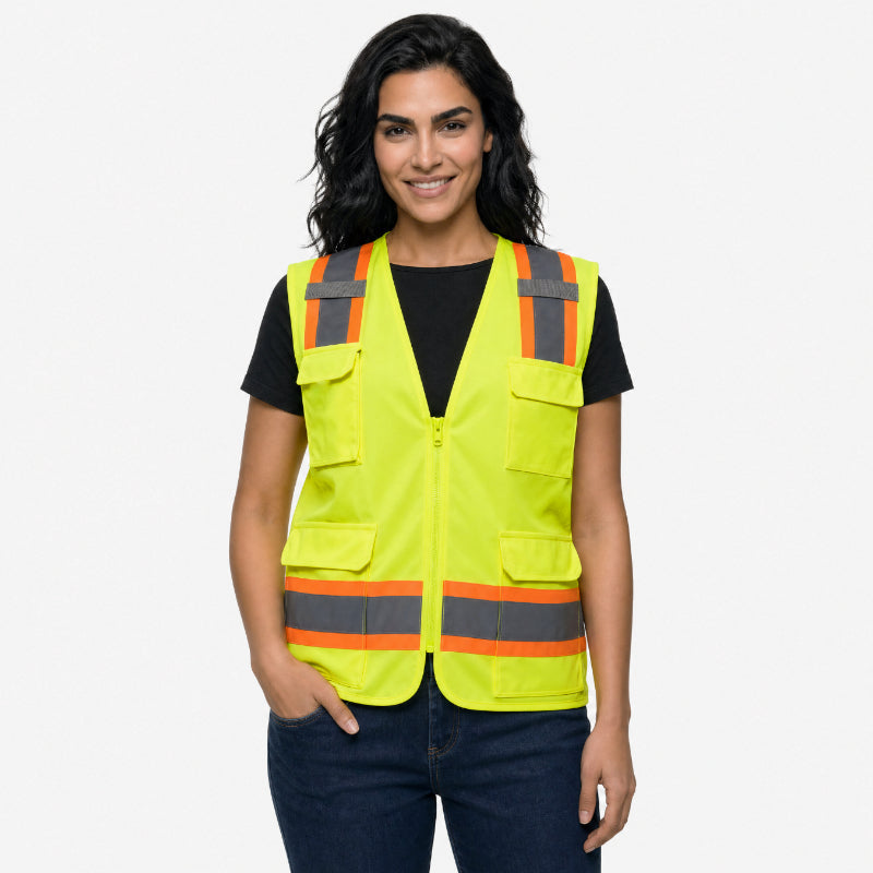 SAFBX-A6-061 High Visibility Safety Vest with Pockets
