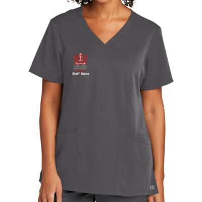 Loma Linda Women’s Embroidered V-Neck Scrub Top – San Bernardino Pickup Thumbnail